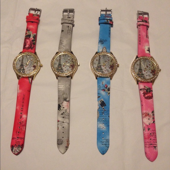 ✨HP✨ 12/17 Final Price jeweled Eiffel Tower watch! - Picture 3 of 4